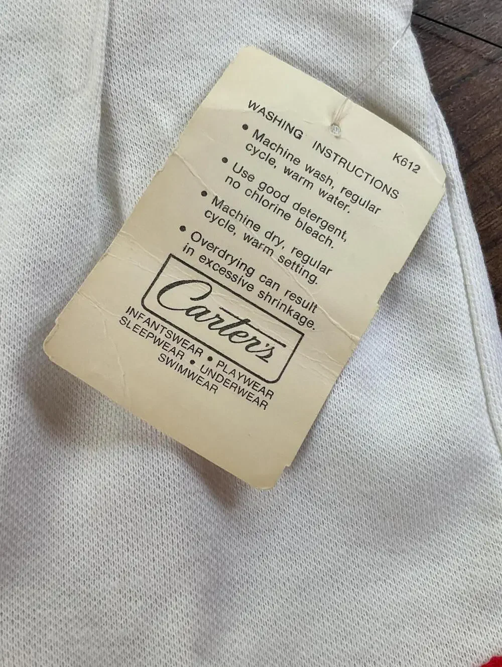 VTG 80s Carters Baby Sunsuit Romper NWT Deadstock Sailboat Pique White Red 12M